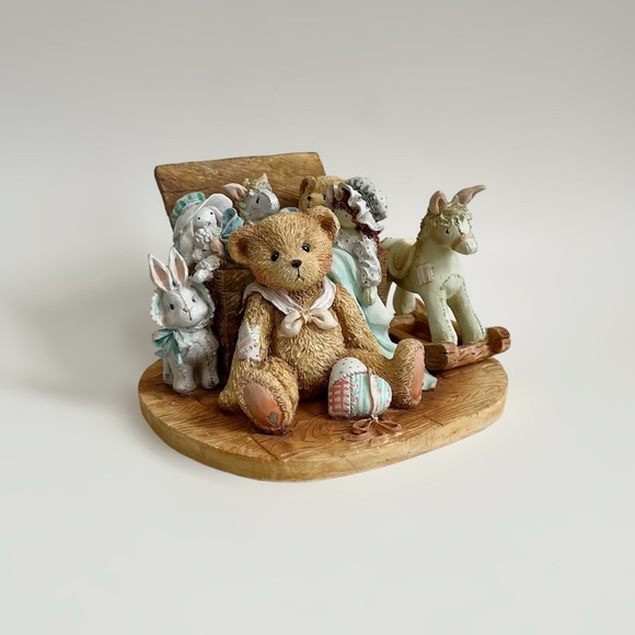 Vintage Cherished Teddies Bear Christopher Old Friends Are The Best Figurine - Picture 1 of 13